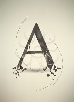 Royalty Free Clipart Image of the Letter A