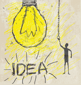 Royalty Free Clipart Image of a Light Bulb Idea