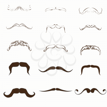 Royalty Free Clipart Image of a Set of Mustaches