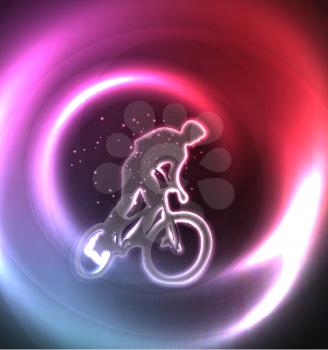 Vector illustration of BMX cyclist