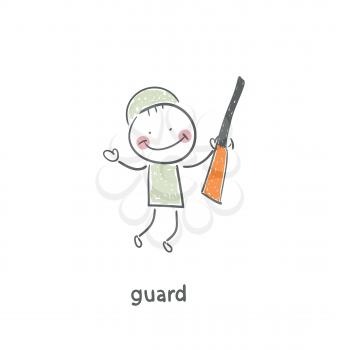 Guard. Illustration.
