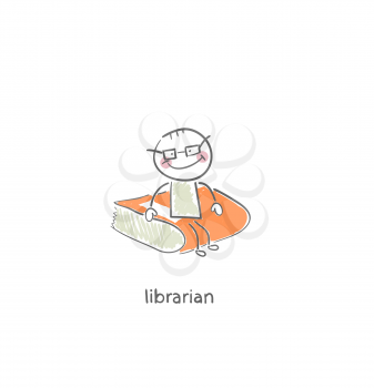 Librarian. Illustration.