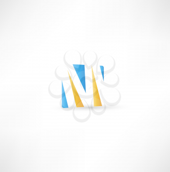  Abstract icon based on the letter M