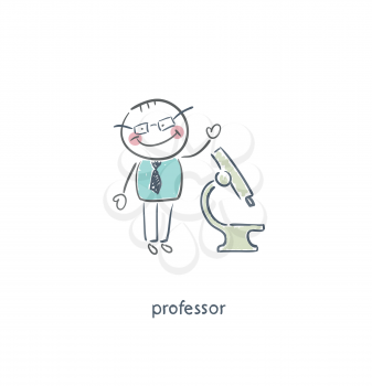Professor. Illustration.