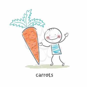Man and carrots