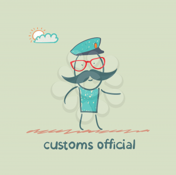 customs officer goes to work