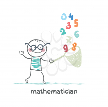 mathematician catches a butterfly net figures
