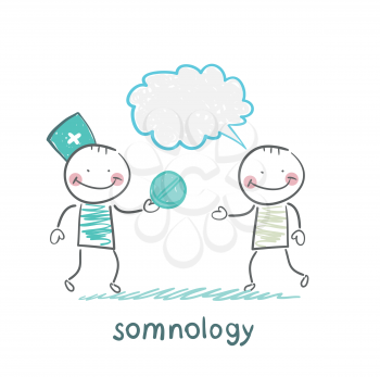 somnology  gives the patient  pill
