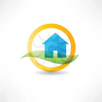 eco house abstraction icon