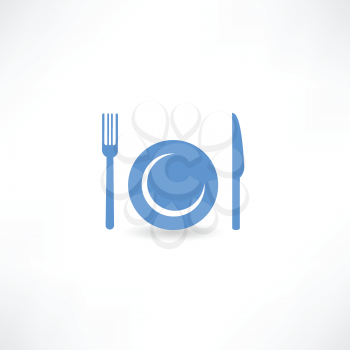 plate and kitchen items icon