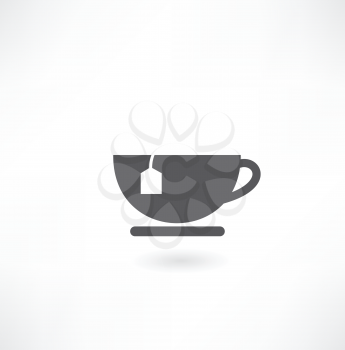 cup with tea bag icon