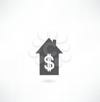 house icon with dollar icon