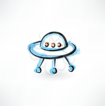 flying saucer grunge icon