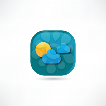 sun and clouds icon