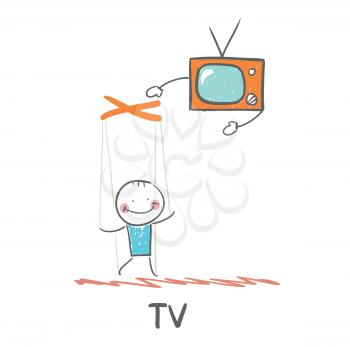 TV controls the person