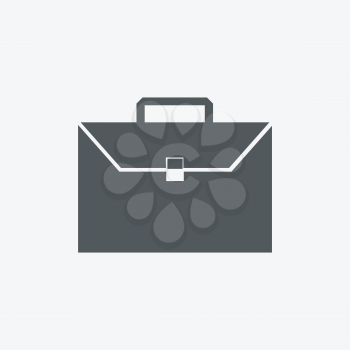 Briefcase icon, vector illustration. Flat design style