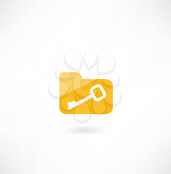 folder icon with a key