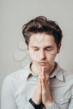 A man prays