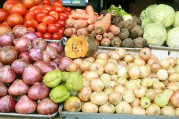 assorted vegetables on farmer's market