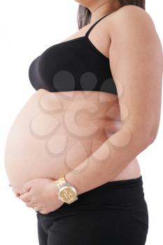 Royalty Free Photo of a Woman's Pregnant Belly