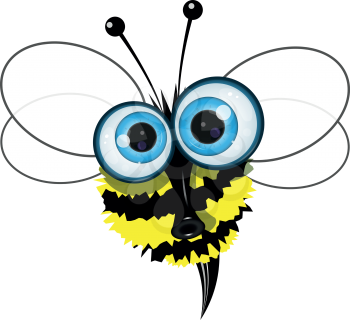 Royalty Free Clipart Image of a  Cartoon Bee