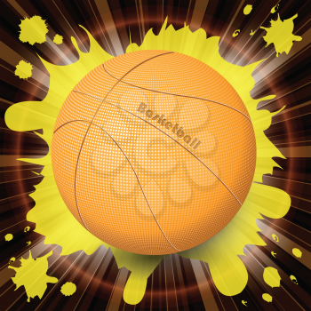 Royalty Free Clipart Image of an Abstract Basketball Design