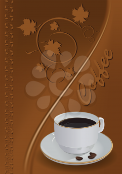 Royalty Free Clipart Image of a Cup of Coffee