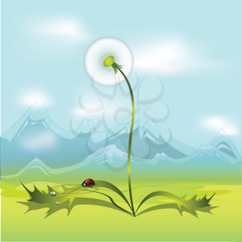 Royalty Free Clipart Image of a Dandelion