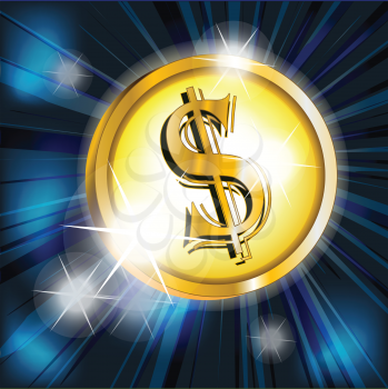 Royalty Free Clipart Image of a Dollar