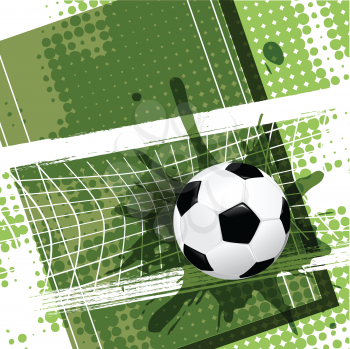 Royalty Free Clipart Image of an Abstract Soccer Background