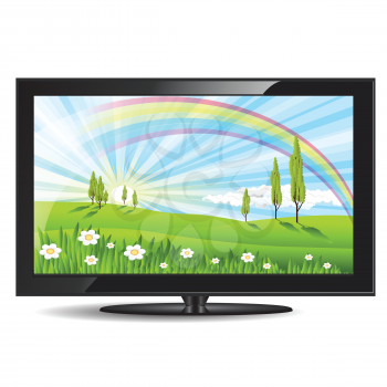 Royalty Free Clipart Image of a Television