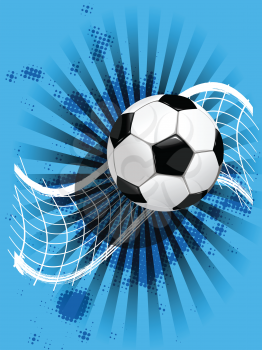 Royalty Free Clipart Image of a Soccer Ball Background