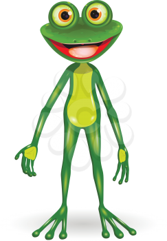 Royalty Free Clipart Image of a Happy Frog