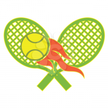 Stock Illustration Abstract Tennis Logo on White Background