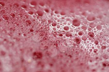 macro photography pink soapy foam