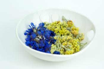 Royalty Free Photo of a Bowl of Flowers