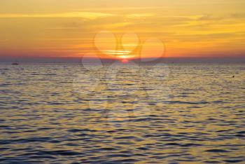 Royalty Free Photo of a Sunset Over Water