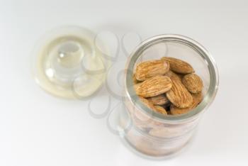 Royalty Free Photo of a Jar of Almonds
