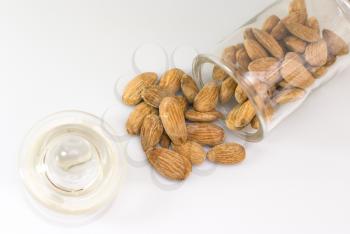 Royalty Free Photo of a Jar of Almonds
