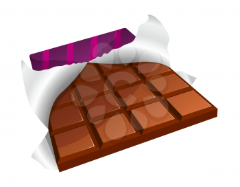 Royalty Free Clipart Image of a Chocolate Bar