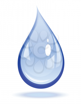 Royalty Free Clipart Image of a Water Drop