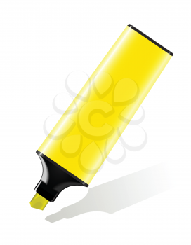 Royalty Free Clipart Image of a Yellow Highlighter