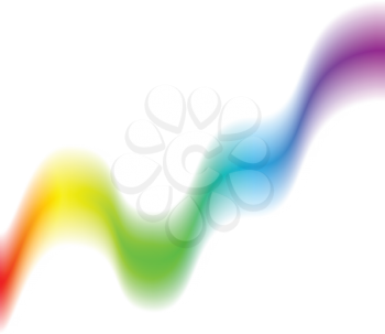 Royalty Free Clipart Image of a Colourful Wave