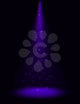 Royalty Free Clipart Image of a Sparkling Spotlight