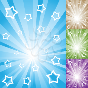 Royalty Free Clipart Image of Abstract Starry Backgrounds