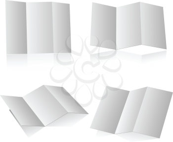 Royalty Free Clipart Image of a Blank Folding Booklet