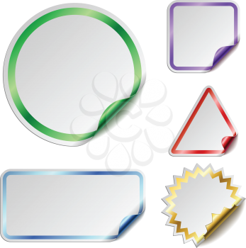 Royalty Free Clipart Image of Blank Stickers