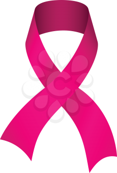Royalty Free Clipart Image of a Pink Breast Cancer Awareness Ribbon