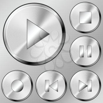 Royalty Free Clipart Image of Media Buttons