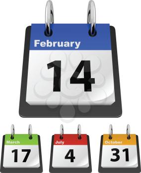 Royalty Free Clipart Image of Calendars